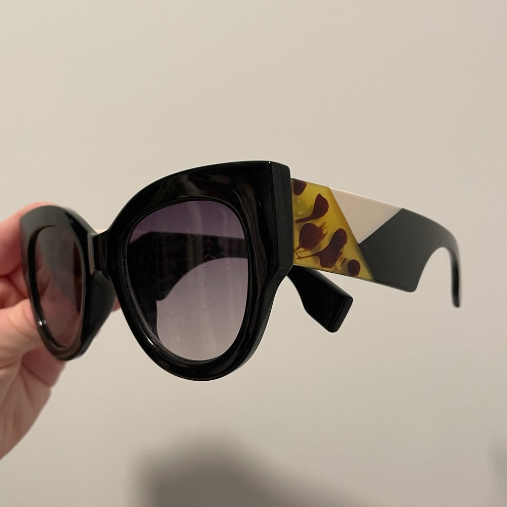 Extravagant black sunglasses